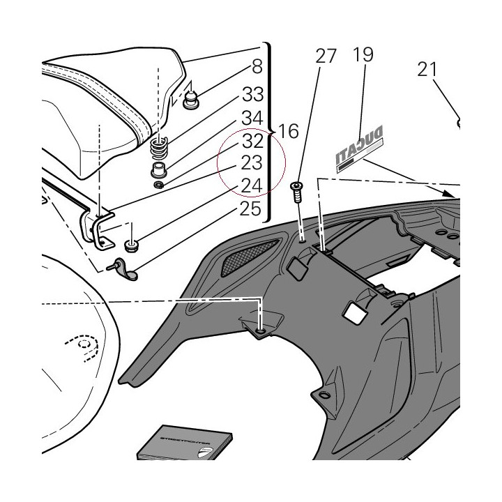 Hook, seat 83015641A