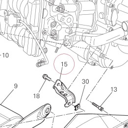 Bracket front left 83015731B