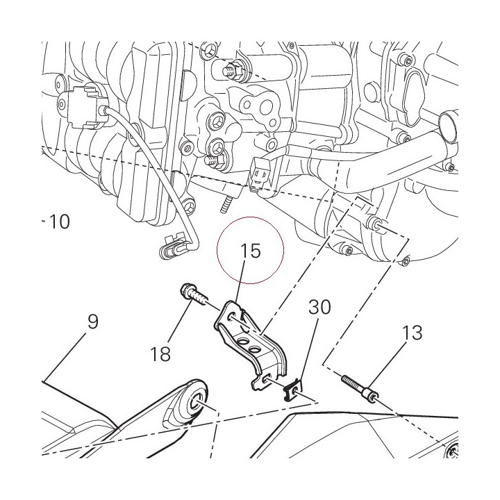 Bracket front left 83015731B