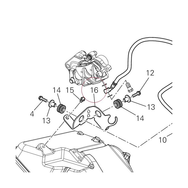Holder, hydraulic unit ABS 83016071A