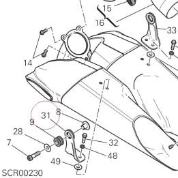 Bracket rear right 83016491AA