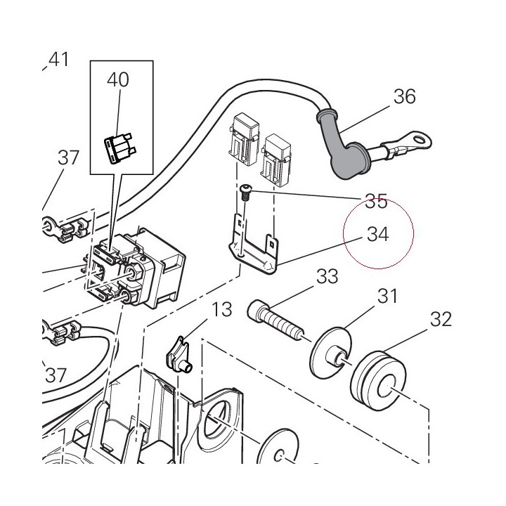 Bracket fuse 83018352AA
