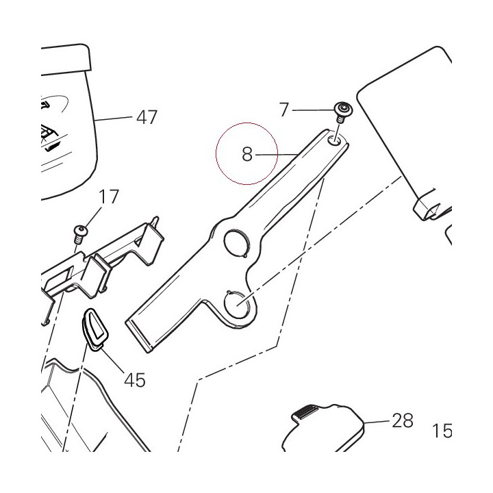 Bracket, battery band 83019201A