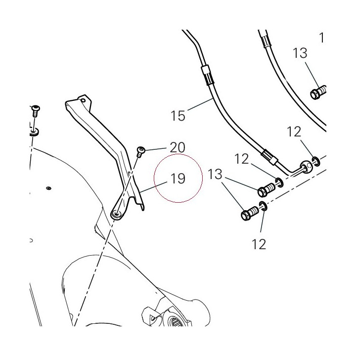 Hose guide ABS 83019531AA