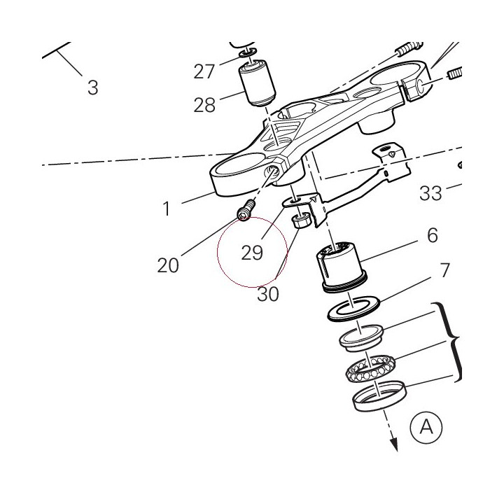 Hose guide 83019541BA