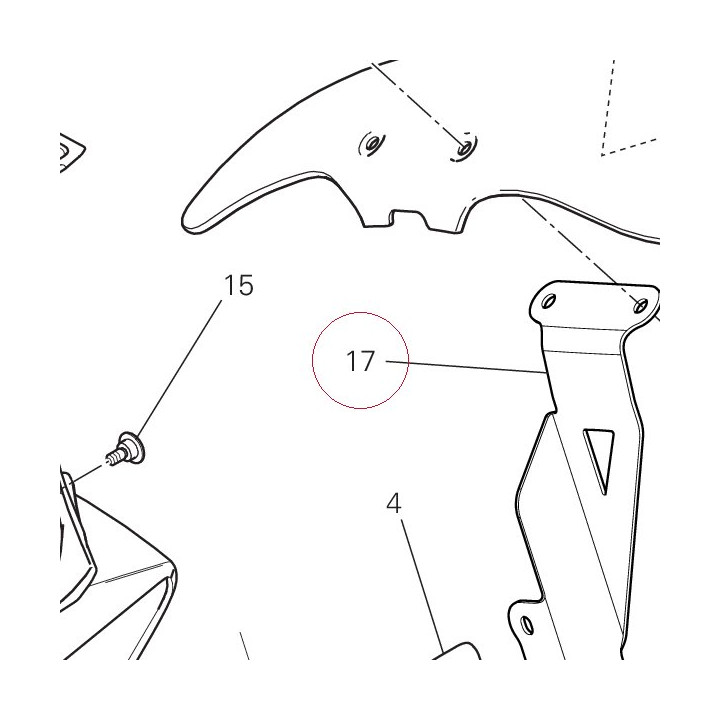 Bracket, front fender right 8301A881AA