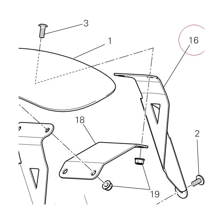 Bracket front fender left 8301A891AA