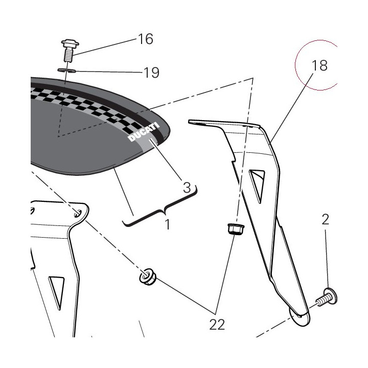 Bracket front fender left 8301D611AA