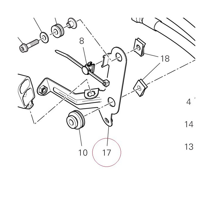 Bracket, motor exhaust valve 8301F141BA