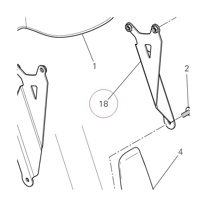 Bracket front fender left 8301F581AA