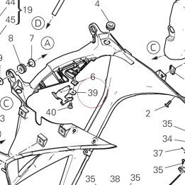 Guide, front brake hose 8301G961A