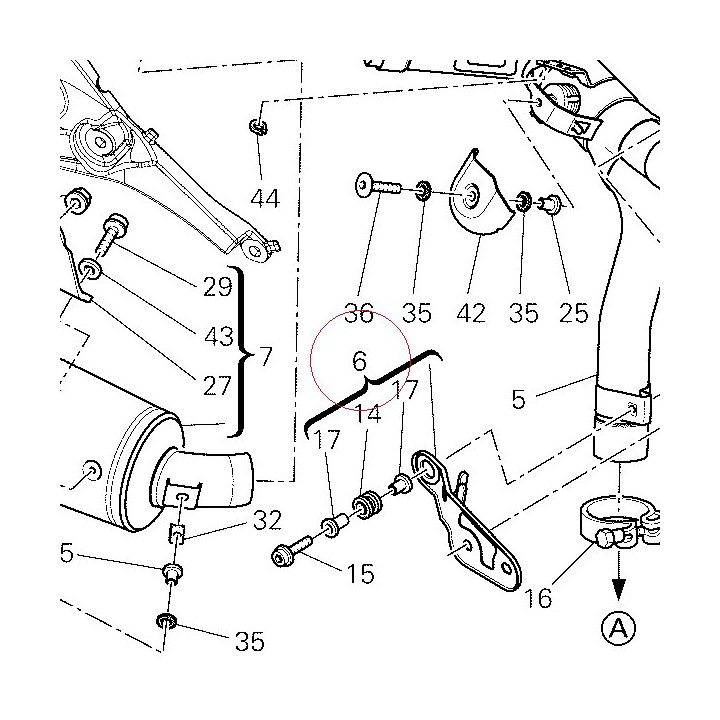 Bracket, exhaust pipe 83024822B