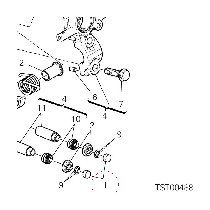 Adjuster, opening rocker arm 2.15 mm 84010043A