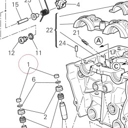 Adjuster, opening rocker arm 3.15 mm 84010241A
