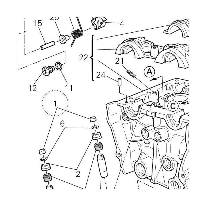 Adjuster, opening rocker arm 3.65 mm 84011101A
