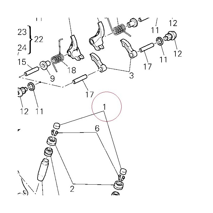 Adjuster, opening rocker arm 2.30 mm 84011851AB