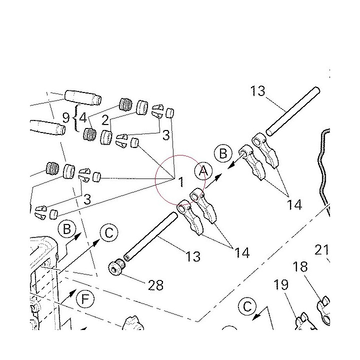 Adjuster, opening rocker arm 2.05 mm 84011871AF