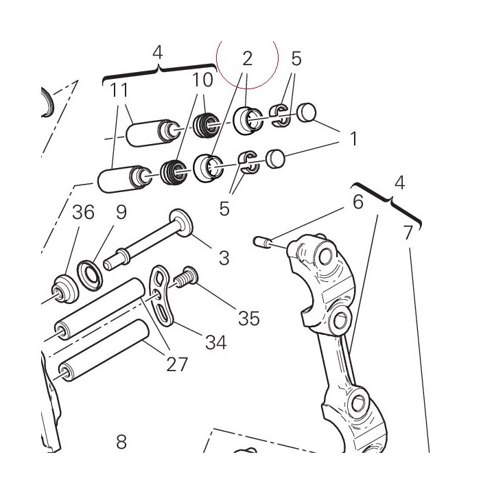 Close rocker arm adjustment 4.80 mm 84011971AS