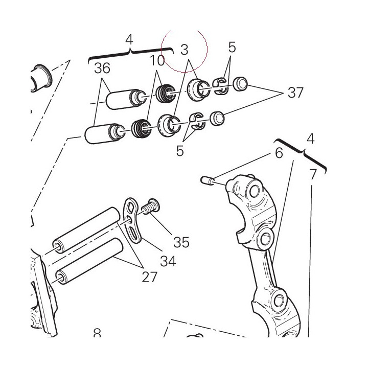 Close rocker arm adjustment 6.00 mm 84011971BV