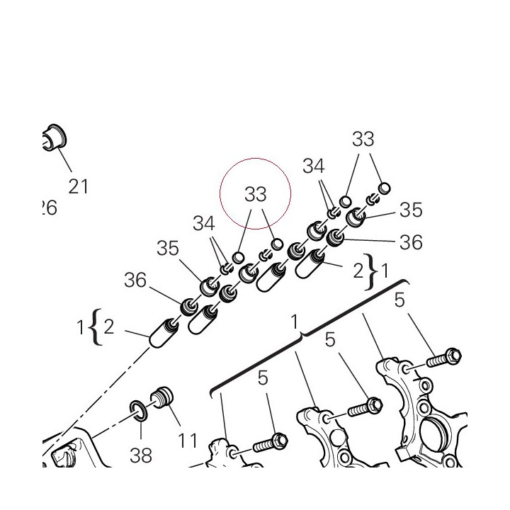 Adjuster, opening rocker arm 2.55 mm 84011981AO