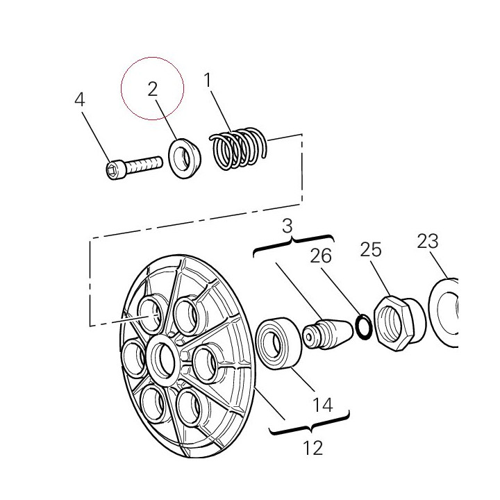 Seat, clutch spring 84110511B