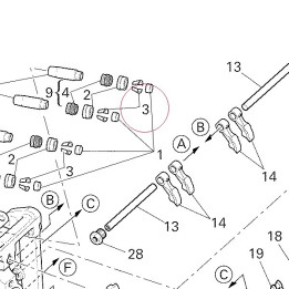 Valve collet pair 84540061A