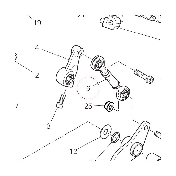 Gearbox driving rod 84820391AA