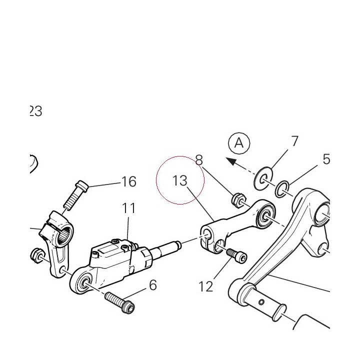 Gearbox transmission rod assembly 84820401AA