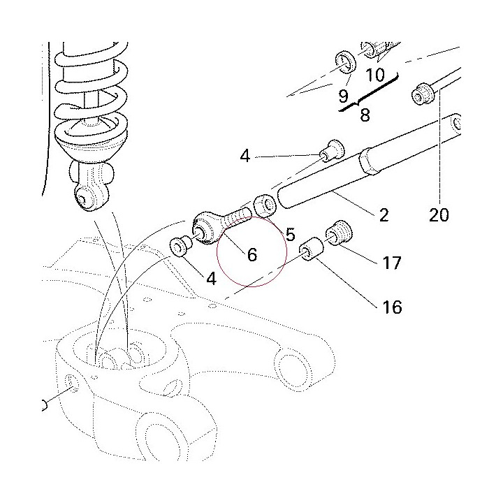 Ball joint, left 84840271A