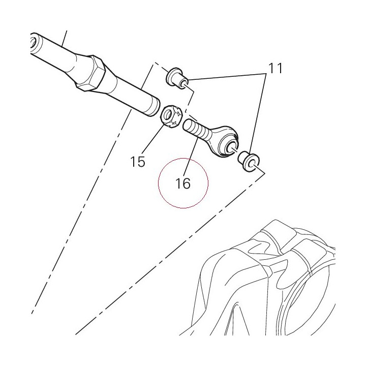 Ball joint left 84840481A