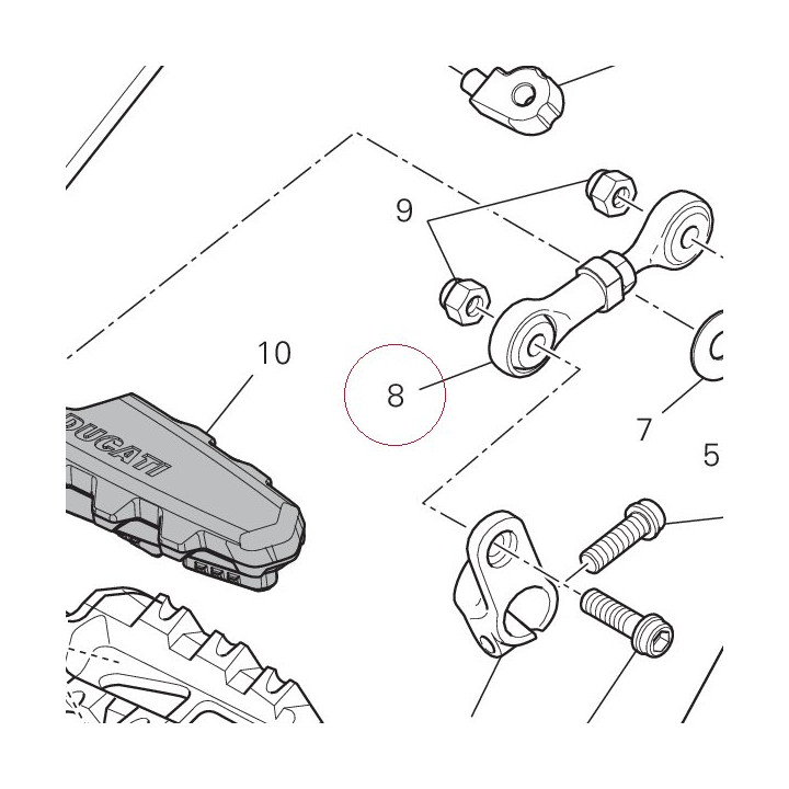 Rod gear shift link 84840771A