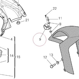 Guide, front brake hose 85012091A