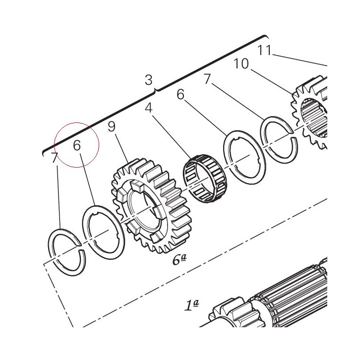 Thrust washer 0.5 mm 85610011A