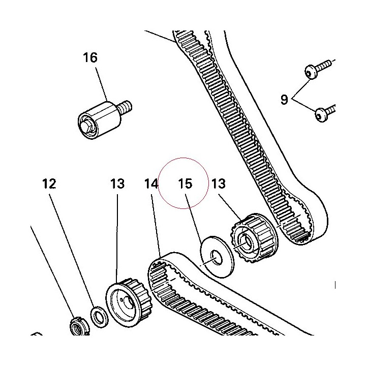 Belt roller separating washer 85610022A