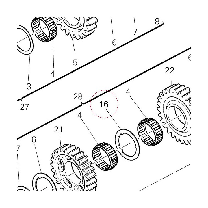 Thrust washer 0.5 mm 85610311A