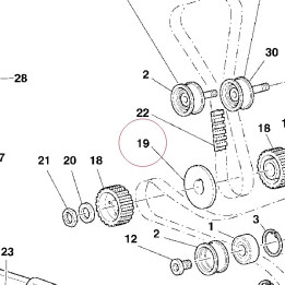 Belt roller separating washer 85610621A