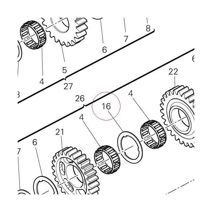 Thrust washer 0.5 mm 85611241A