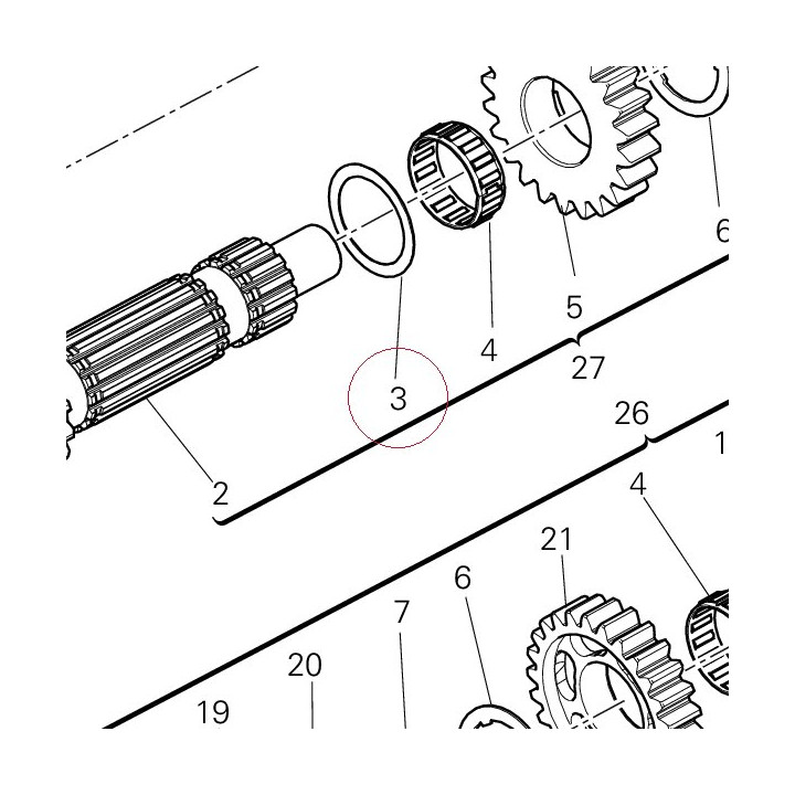 Thrust washer 0.5 mm 85611251A