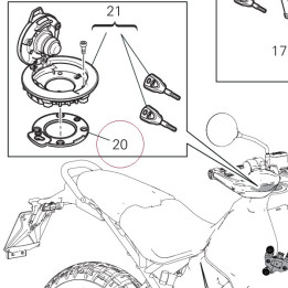 Gasket, fuel tank cap 86642771A
