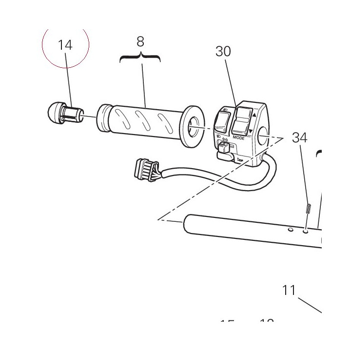 Balancer set, handle bar 87210151A