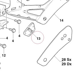 Left mirrors support plug 87210361A