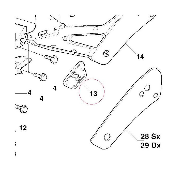 Left mirrors support plug 87210361A