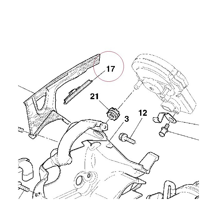 Right mirrors support plug 87210371A