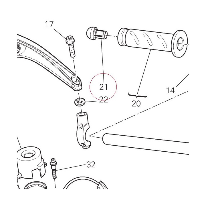 Balancer set, handle bar 87210581A