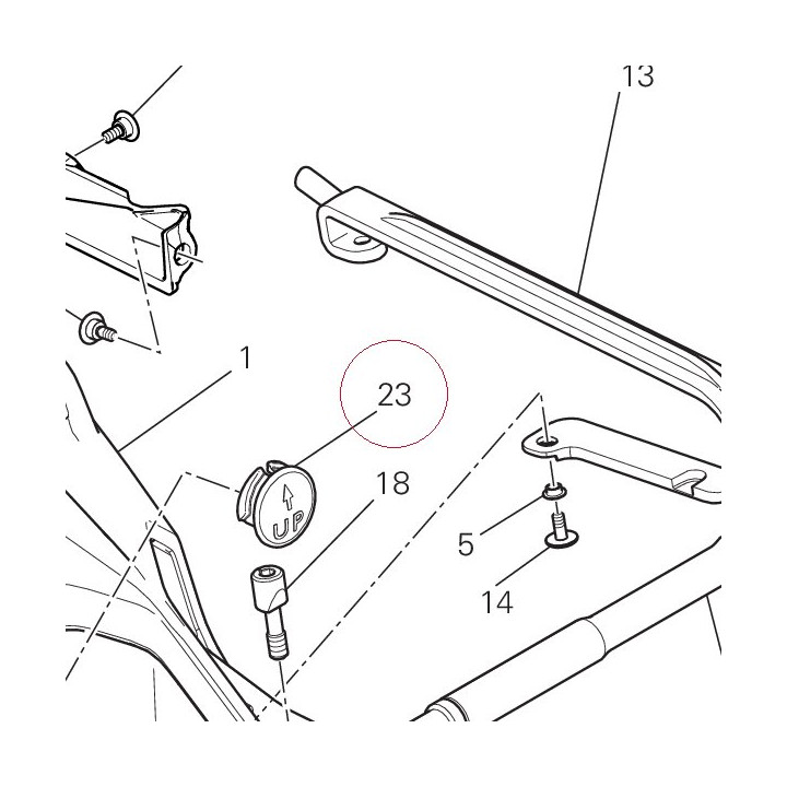 Cap, swingarm cover 87210961B