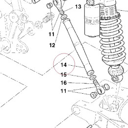 Rod, rear cushion lever 87510731A