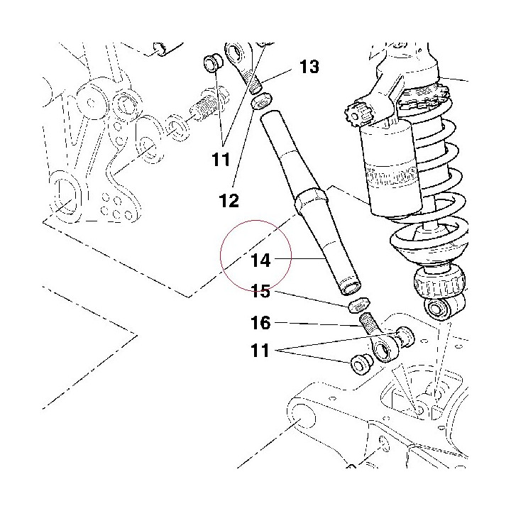 Rod, rear cushion lever 87510991A