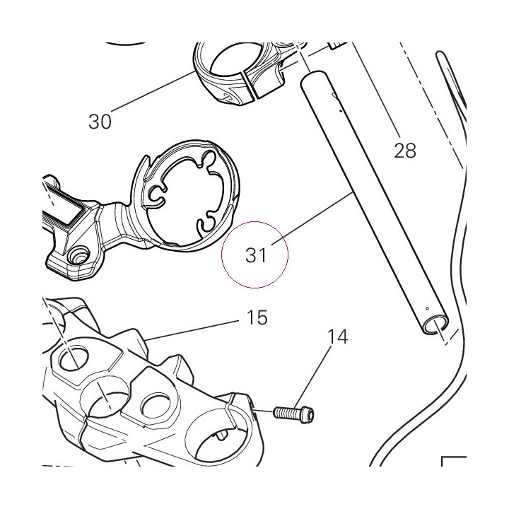 Handlebar tube right 87512631BA