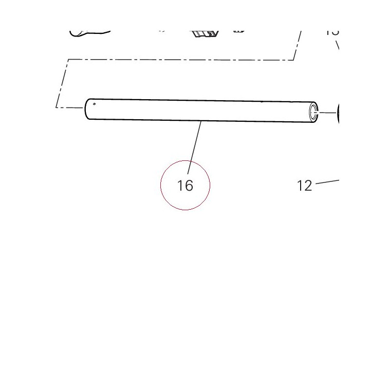 Handlebar tube left 87512921AA