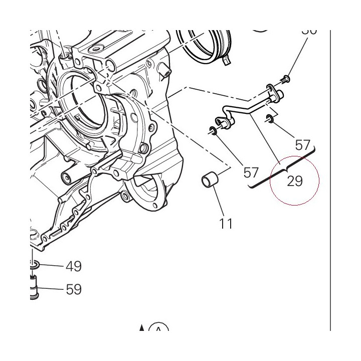Hose, oil 87522391A
